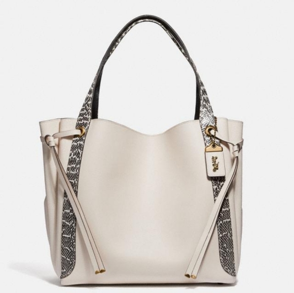 Coach Handbags - 3b - COACH NWT HARMONY 33 COLORBLOCK SNAKESKIN TOTE